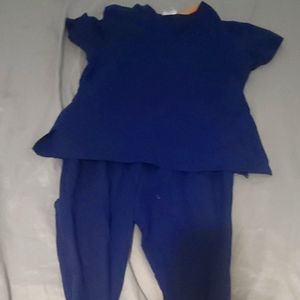 Navy blue scrub set NWOT